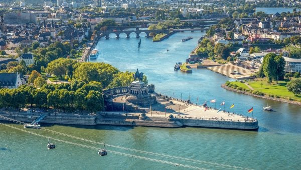 Koblenz, Blick auf das Deutsche Eck